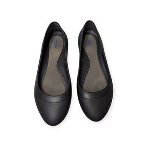 Crocs Lina Ballet Flats Shoes Womens Gray Rubber Slip On Iconic Comfort 9W